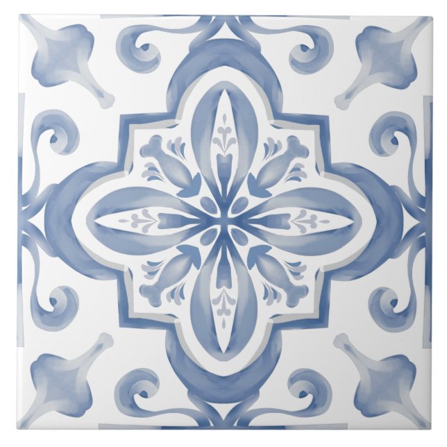 Blue tiles,mosaic,majolica, ceramic tile (Front)