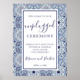 Blue tiles Unplugged Ceremony Poster