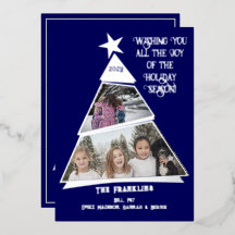 Blue Tilted Tree Fun and Modern Photo 