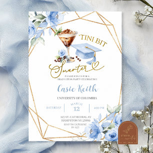Blue Tini bit smarter Espresso martini Grad Invitation