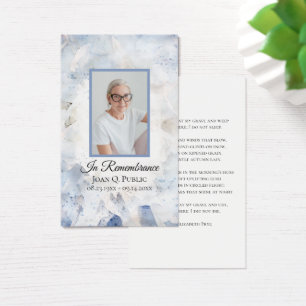 Blue Tint Carnation Floral Funeral Memorial Prayer