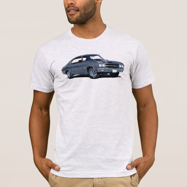 Blue tint halftone '70 Chevelle t-shirt (Front)