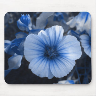 Blue Tinted Lavatera Mouse Pad