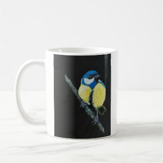 Blue Tit Bird on Branch Fine Art Mug