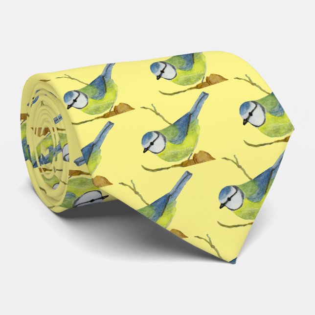 Blue Tit Tie (Rolled)