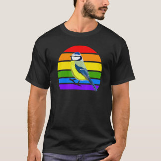 Blue Titmouse Rainbow Bird Birdwatcher Songbird Di T-Shirt