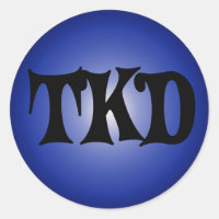 Blue TKD Round Sticker