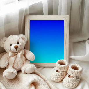 Blue to Aqua Gradient Poster