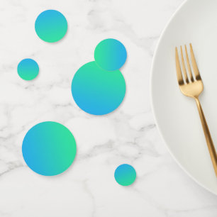 Blue to Green Gradient Table Confetti
