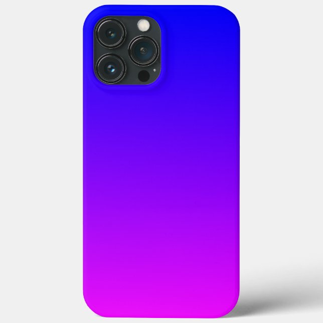 Blue to Magenta Bright Ombre Case-Mate iPhone Case (Back)