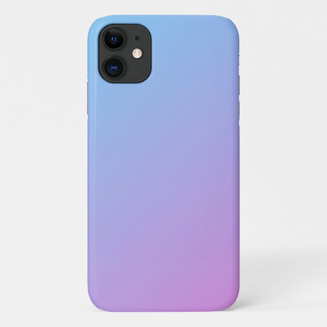 Blue to Pink Ombre iPhone 11 Case (Back)