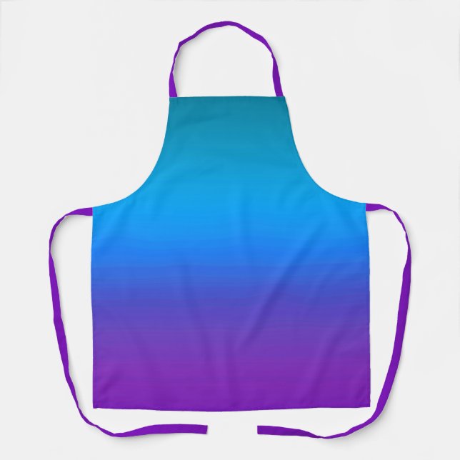 Blue to Purple Gradient Apron (Front)