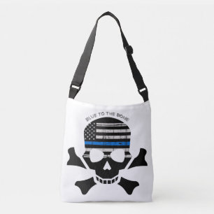 Blue to the Bone (black) Crossbody Bag