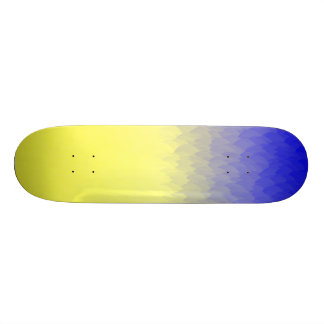 Blue to Yellow Ombre Flame Skateboard Deck