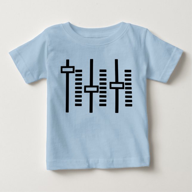 Blue Toddler DJ Deejay baby House Music volume edm T-Shirt (Front)