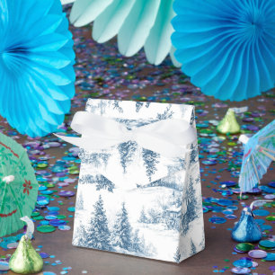 Blue Toile Christmas Pattern  Favour Box