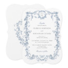 Blue Toile De Jouy Wedding Invitation Chinoiserie