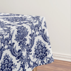 Blue Toile Tablecloth