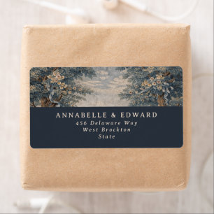 Blue Toile Wedding Vintage Tapestry elegant