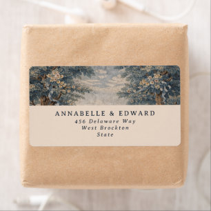 Blue Toile Wedding Vintage Tapestry elegant