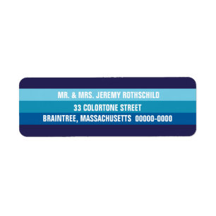 Blue Tonal Return Address Label