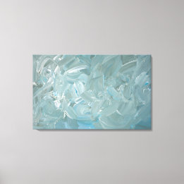 Blue Tone Abstract Painting Canvas Print