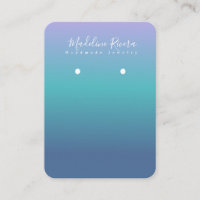 Blue Tone Gradient Handmade Earring Display Card