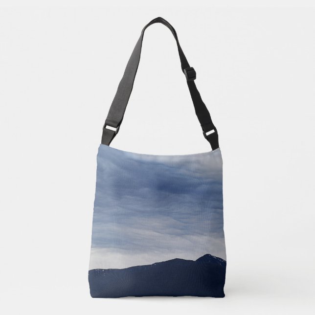 Blue Toned Mountain Crossbody Bag (Front)