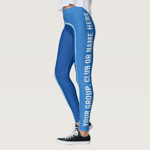 Blue Tones Customisable Named Leggings