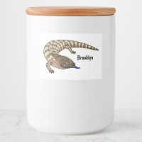 Blue tongue lizard reptile cartoon