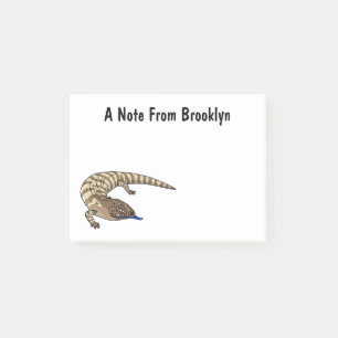 Blue tongue lizard reptile cartoon post-it notes