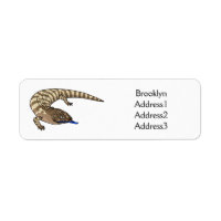 Blue tongue lizard reptile cartoon