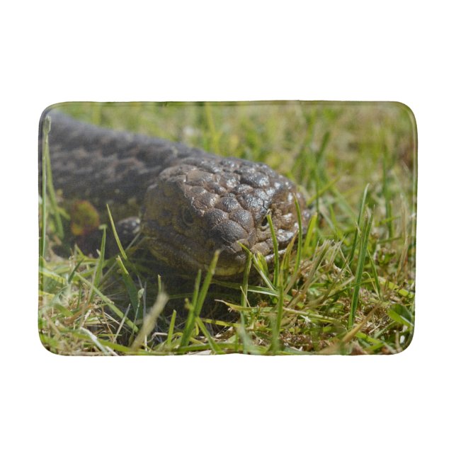 Blue Tongue Stumpy Lizard, Bath Mat (Front)