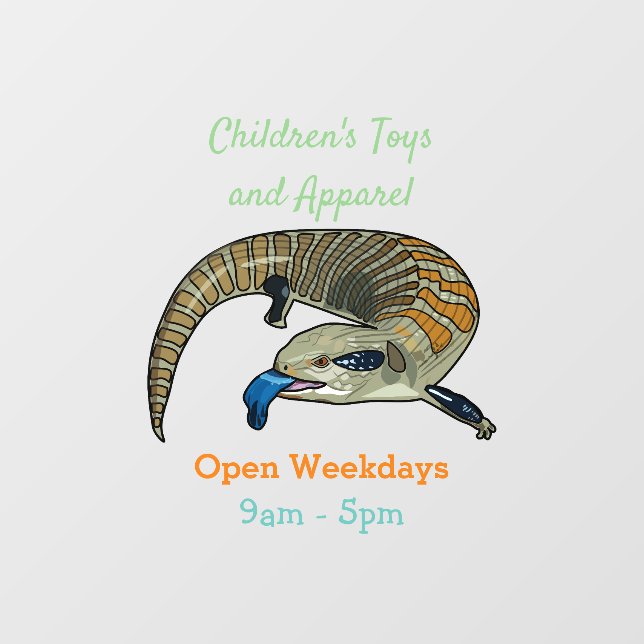 Blue-tongued skink cartoon illustration (Sheet)