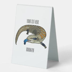 Blue-tongued skink cartoon illustration