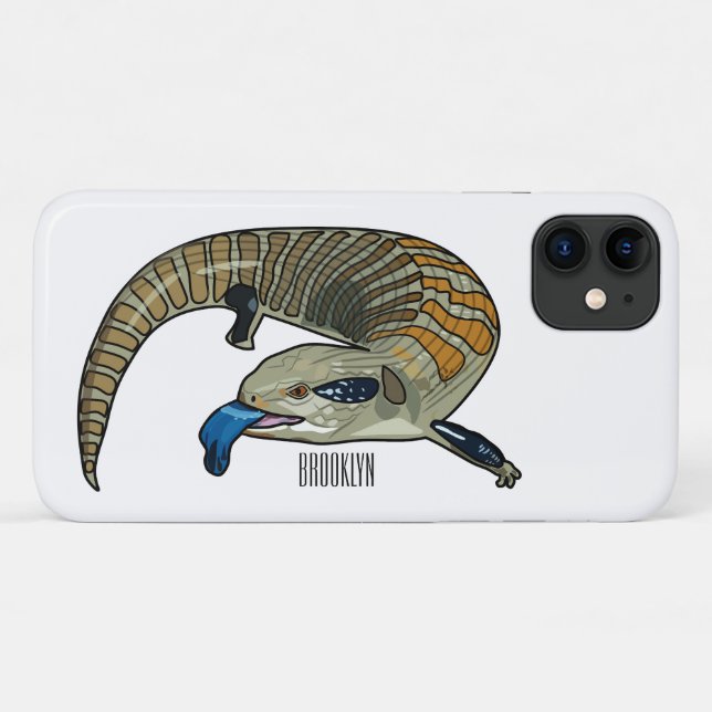 Blue-tongued skink cartoon illustration Case-Mate iPhone case (Back (Horizontal))