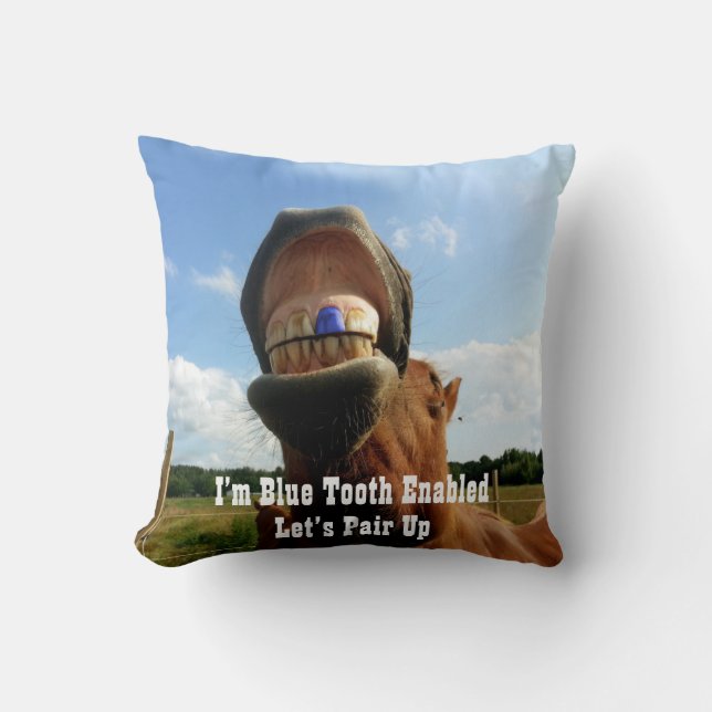 Blue Tooth Enabled Horse Cushion (Front)