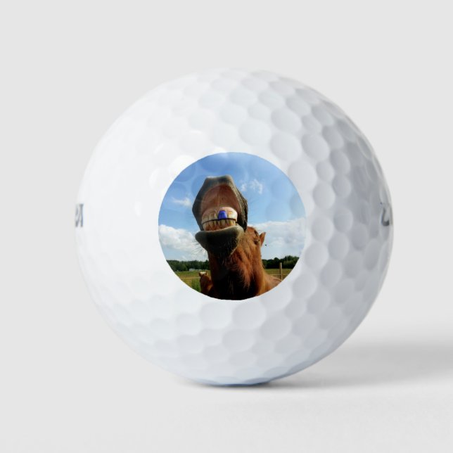 Blue Tooth Enabled Horse Golf Balls (Front)