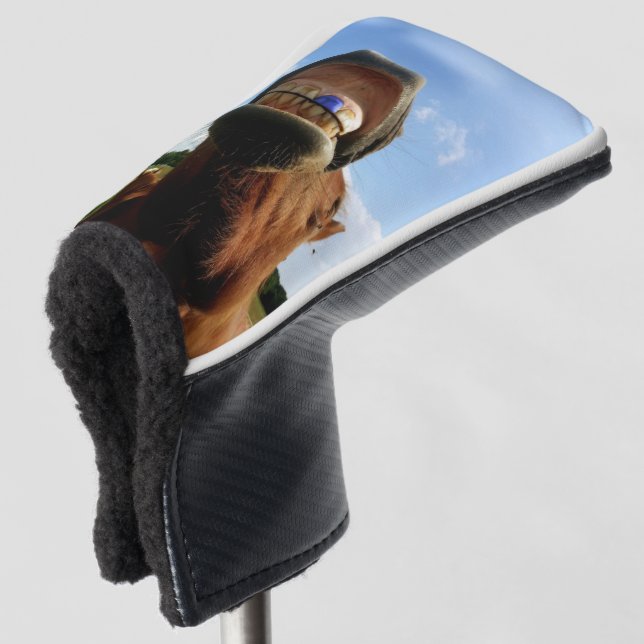 Blue Tooth Enabled Horse Golf Head Cover (3/4 Front)