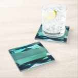 Blue Topaz 4 Glass Coaster<br><div class="desc">Square glass coaster with an image of a dazzling,  clear blue topaz. See matching square plastic coaster. See the entire Gemstones & Medallions Coaster collection in the HOME section.</div>