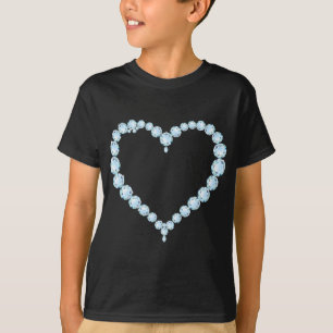 Blue Topaz Gem Heart T-Shirt