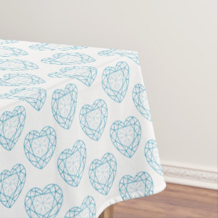 Blue topaz gemstones heart line pattern cloth
