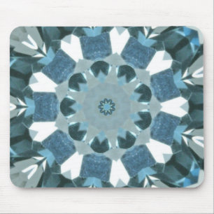 Blue Topaz Kaleidoscope Mouse Pad
