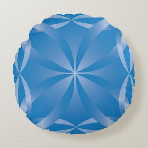 blue topaz pattern round cushion