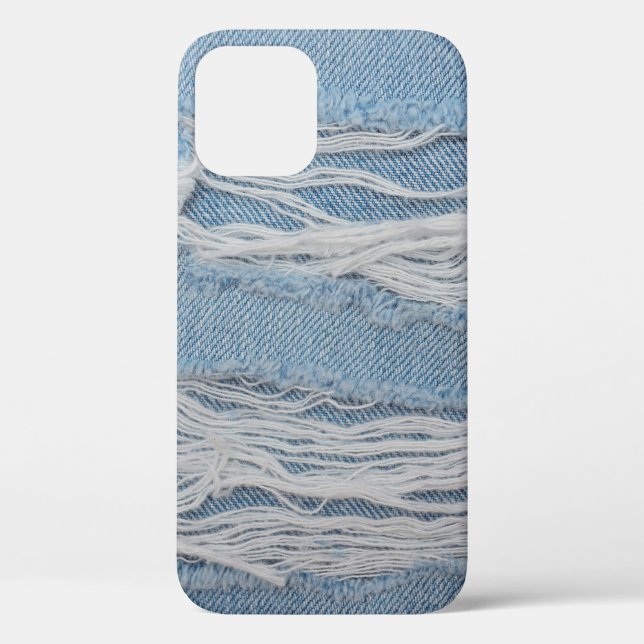 Blue torn denim jeans texture background. Stylish, Case-Mate iPhone Case (Back)