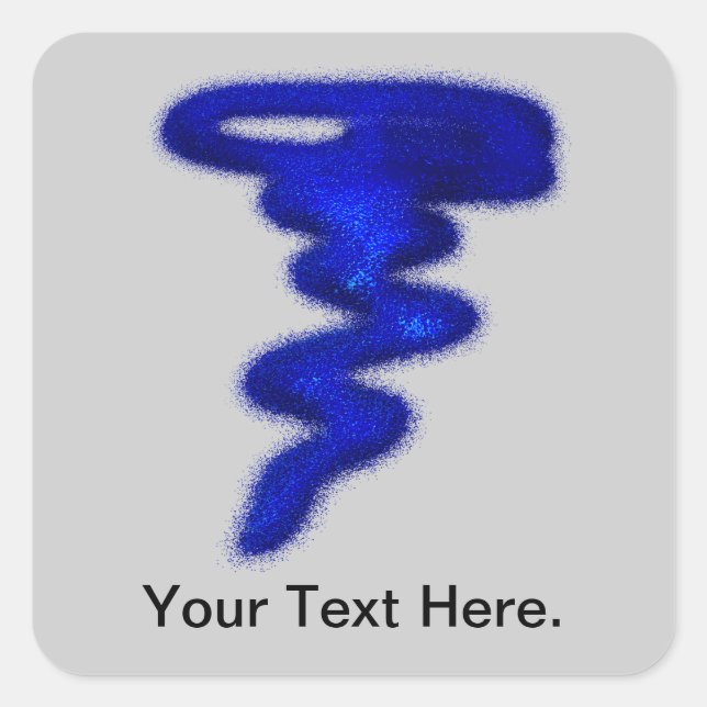 Blue Tornado Square Sticker (Front)