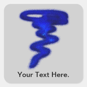 Blue Tornado Square Sticker