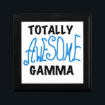 Blue Totally Awesome Gamma Gifts Gift Box<br><div class="desc">Totally Awesome Gamma mugs,  gamma keepsakes,  cards,  buttons,  stickers,  and more for the totally awesome grandmother or gamma to be with bright blue text with black or white text for light and dark colours t-shirts and gifts.</div>