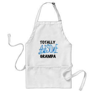 Blue Totally Awesome Grampa T-shirts and Gifts Standard Apron