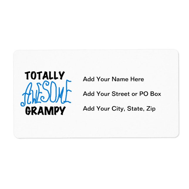 Blue Totally Awesome Grampy Tshirts and Gifts (Front)